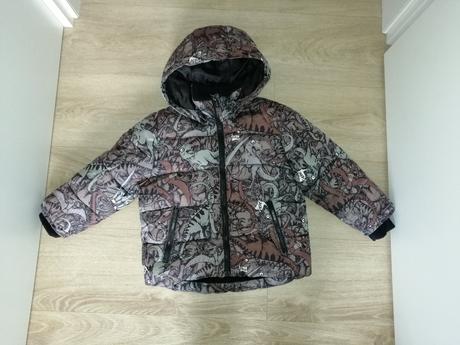 Zimná bunda dinosaurus, h&m,104