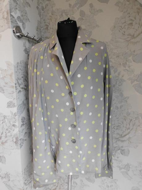 Reine seide bodkovana hodvabna bluzka, 42