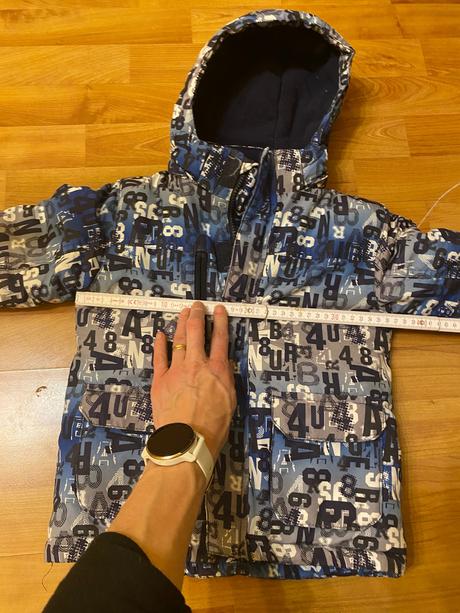 Zimná bunda + oteplovačky, 98