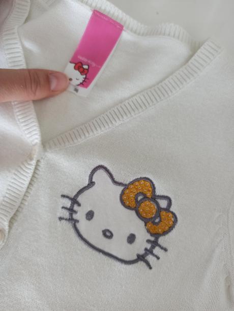 Biely svetrík hello kitty, c&a,98