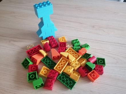 Kocky mega bloks, pasuje s lego duplo, 