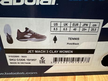 Tenisky babolat (na tenis, badminton, tv), 40