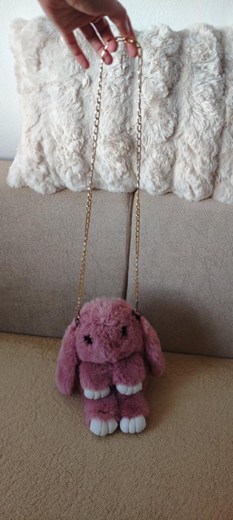 Plyšová kabelka/batoh - zajačik, 