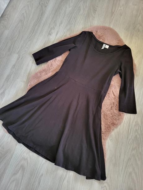 Xs/s basic čierne saty, h&m,s