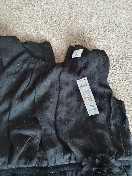 Čierne slávnostné šaty lindex 152, lindex,152