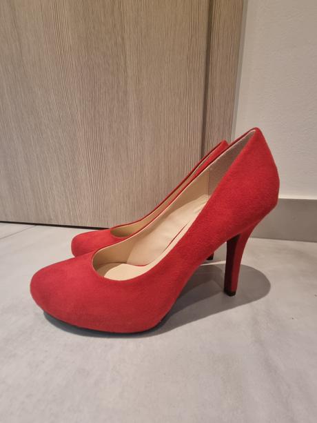Nové červené lodičky, deichmann,39