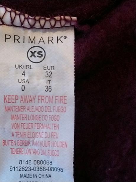 Dámska bordová mikina s kapucňou, primark, primark,xs