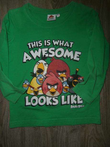 Tričko angry birds jasné zelené, 104
