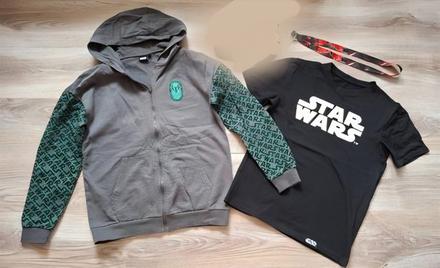 Chlapčenská súprava star wars mikina,tričko, h&m,164