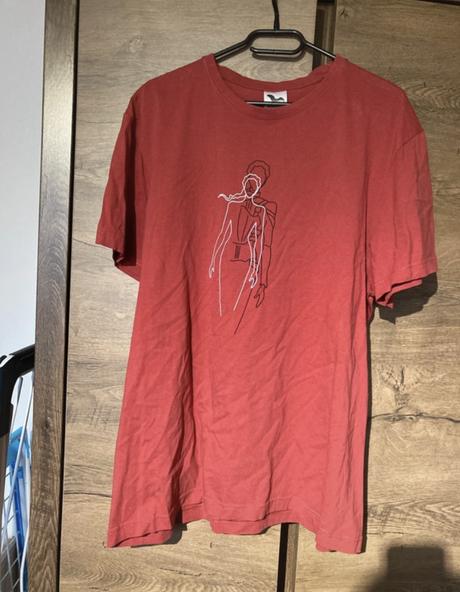 Červené tričko s krátkym rukavom, xl