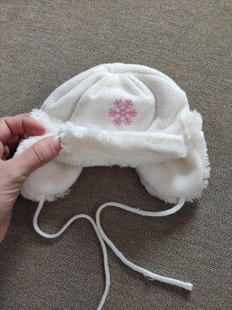 Zimná biela čiapka s vločkou, ergee,50