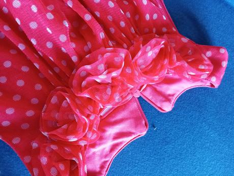 Červené bodkované saty, kiki&koko,110