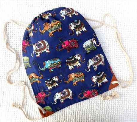 Plátené vrecko/taška slony, 