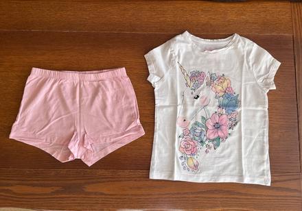 Letné pyžamko s jednorožcom 116, h&m,116