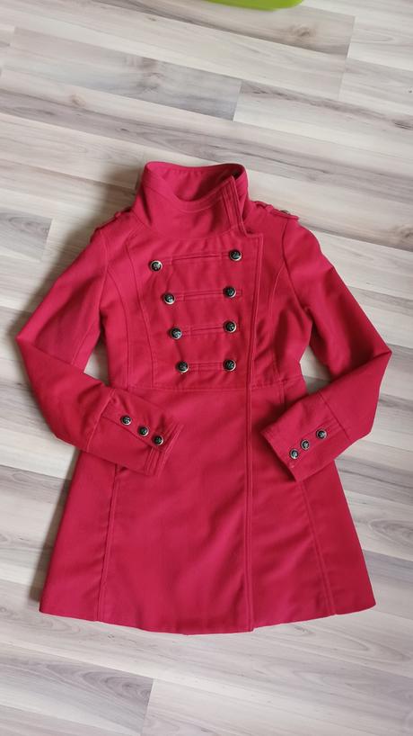 Červený prechodný kabát, xs