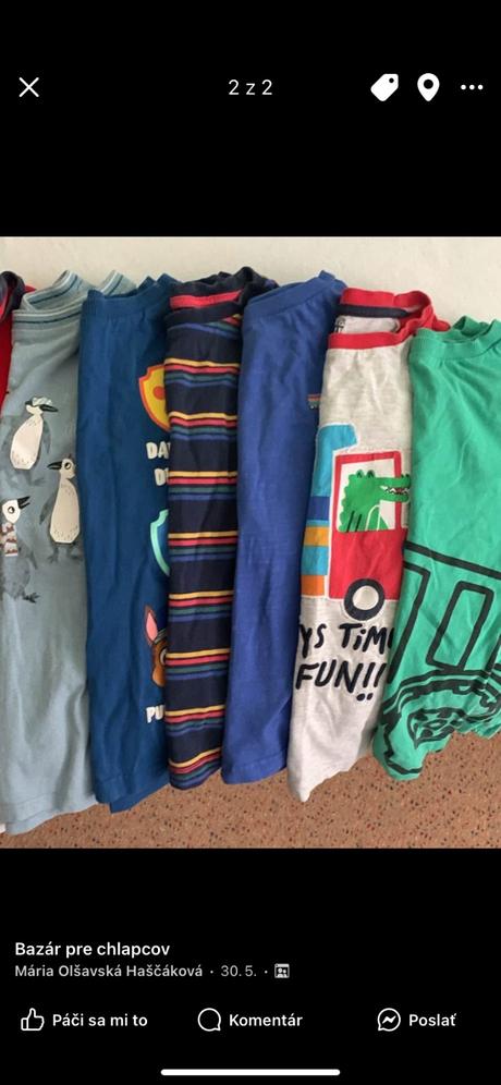 Detske tricka s dlhym rukavom, 122