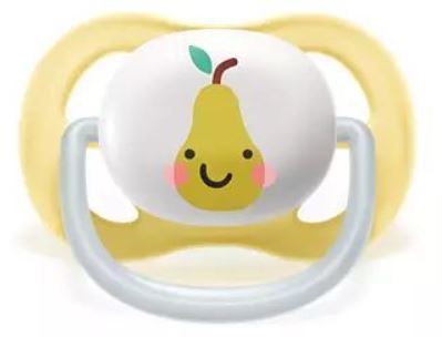 Avent silikónový cumlík ultra air fruit 2ks, 0-6m, avent