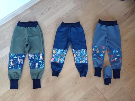 Zimné softshellové nohavice c, 68 - 140