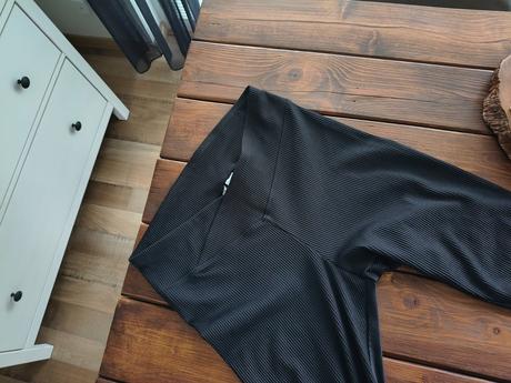 H&m rebrované elastické legíny m, h&m,m