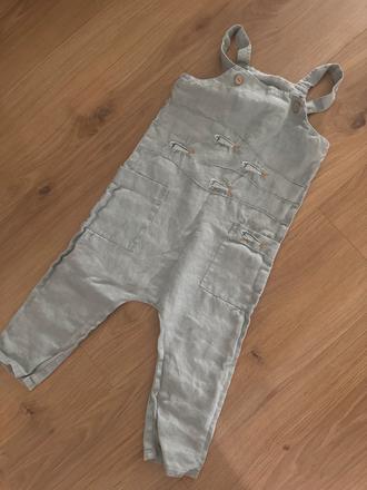 Ľanové nohavice na traky, 104