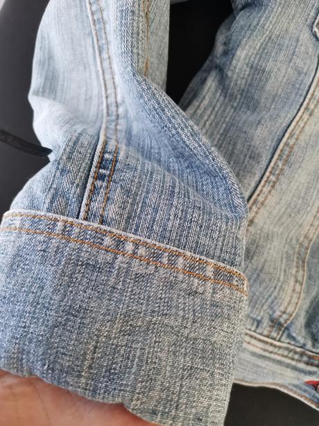 Zateplena riflova bunda., c&a,140