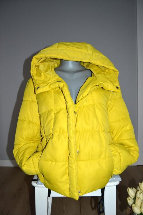 Prešívaná bunda s prírodným perím, veľkosť 42, 42