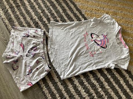 Jednorožcové letné pyžamo 134/140, h&m,134