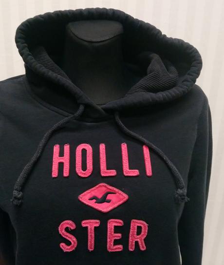 Dámska tmavo modrá mikina klokanka, hollister, m, hollister,m