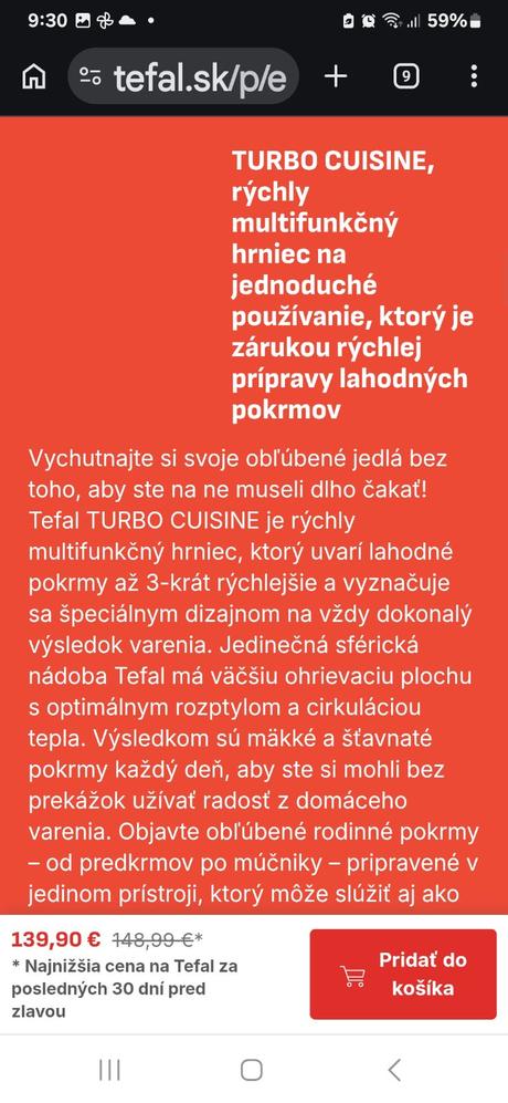 Multifunkčný elektrický hrniec ztefal, tefal