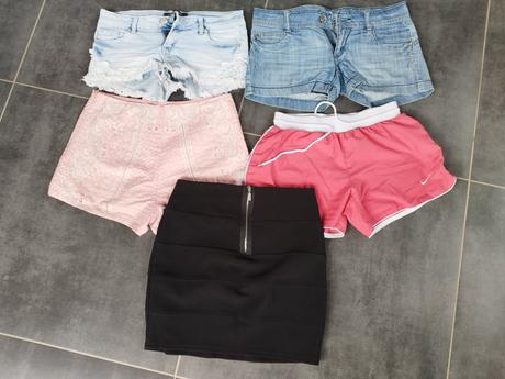 4 ks šortky + sukňa, s