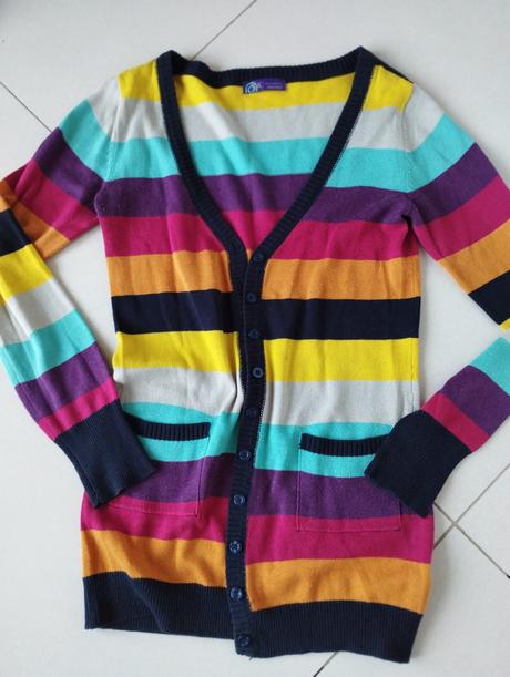 Predĺžený prúžkovaný sveter, 34