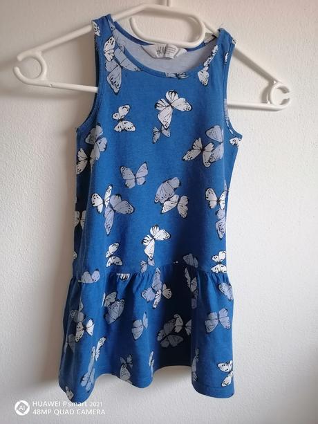 Letné šaty motýle, h&m,98