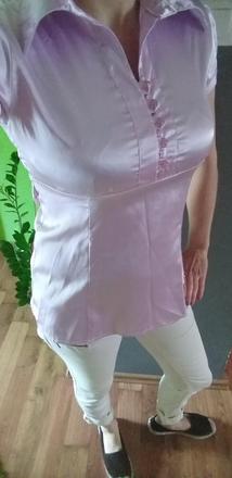 Ružová saténová blúzka, m