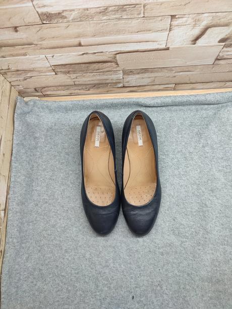 Geox 37 - celokožené tmavomodré lodičky, geox,37