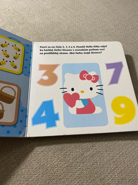 Krásne leporelo hello kitty farby a číslo,