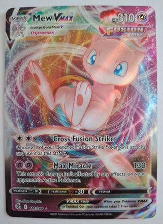 Xxx pokémon karta - vmax "mew", 