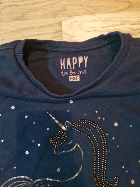 Dievčenská mikina unicorn s plyšovými rukávmo, f&f,140