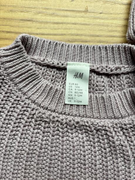 Pletenný svetrík + čiapka, 80