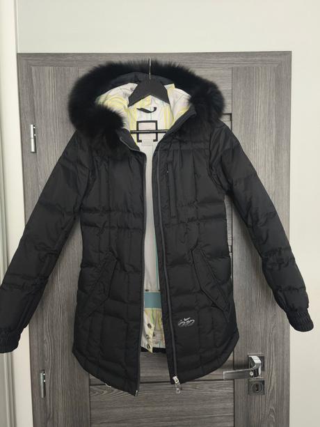 Lyziarska paperova bunda nike s pravou kozusinou z, nike,xs