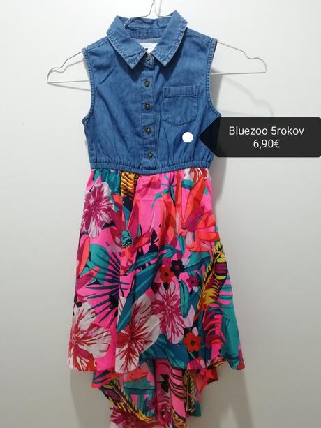 Letné šaty s kvetmi, bluezoo,110