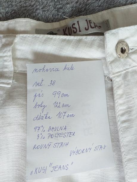 Nohavice biele 38, 38