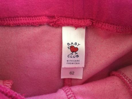 Velúrové tepláčiky s volánikmi a srdiečkom, baby club,62