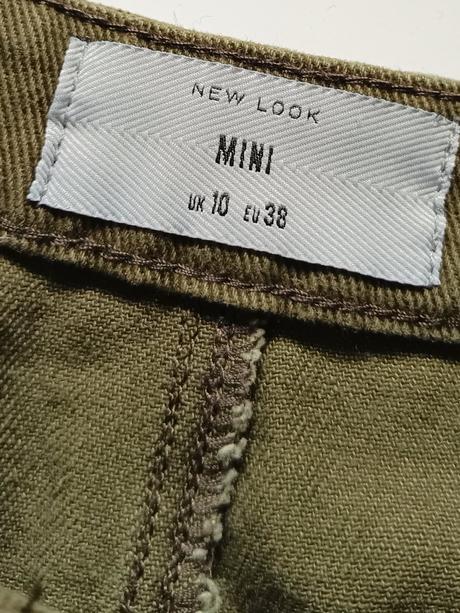 Khaki riflová sukňa, new look,m