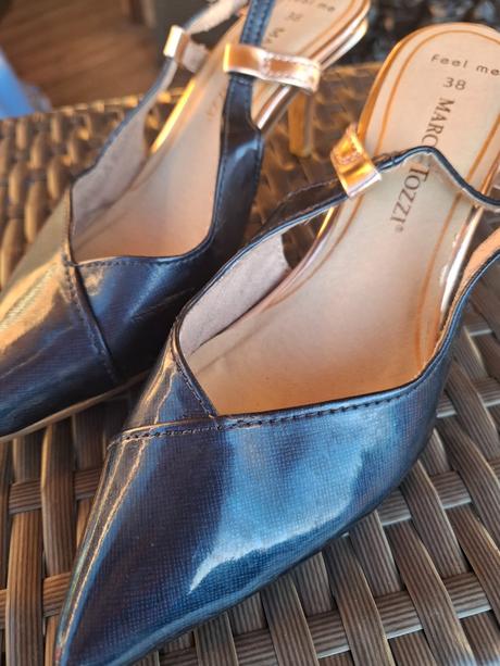 Krásne lodičky s otvorenou pätou zn.maco tozzi, marco tozzi,38