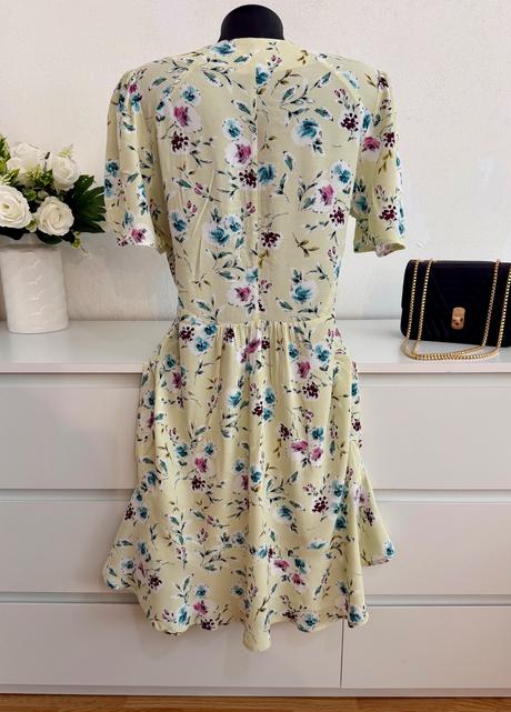 Mango viskózové kvetinové šaty romantický štýl, mango,l