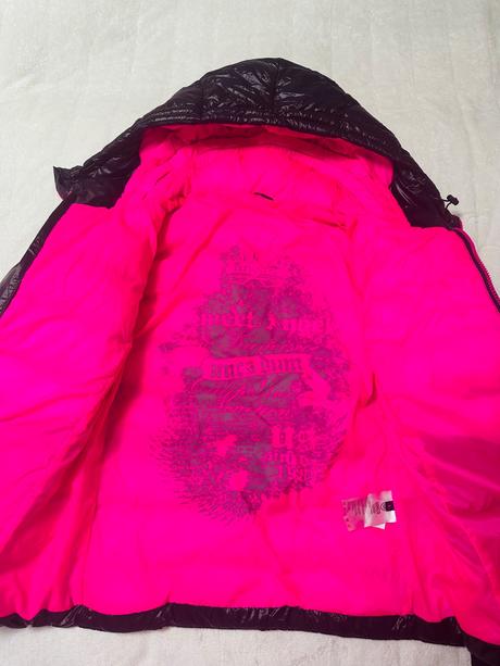 Prešívaná vetrovka s neónovou ružovou zn. uncs, l / m