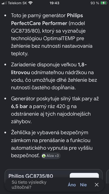 Parná žehlička, philips