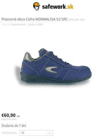 Pracovná obuv č. 37/4, 37