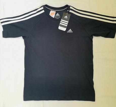 Tmavomodré tričko adidas č. 128, adidas,128