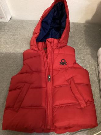 Detská vesta s kapucňou unisex, benetton,80